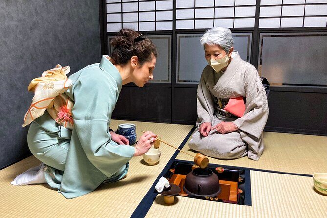 KYOTO Tea Ceremony with kimono near by Imamiya Jinjya Shrine - Watching the Tea Master: Steps, History, and Manners