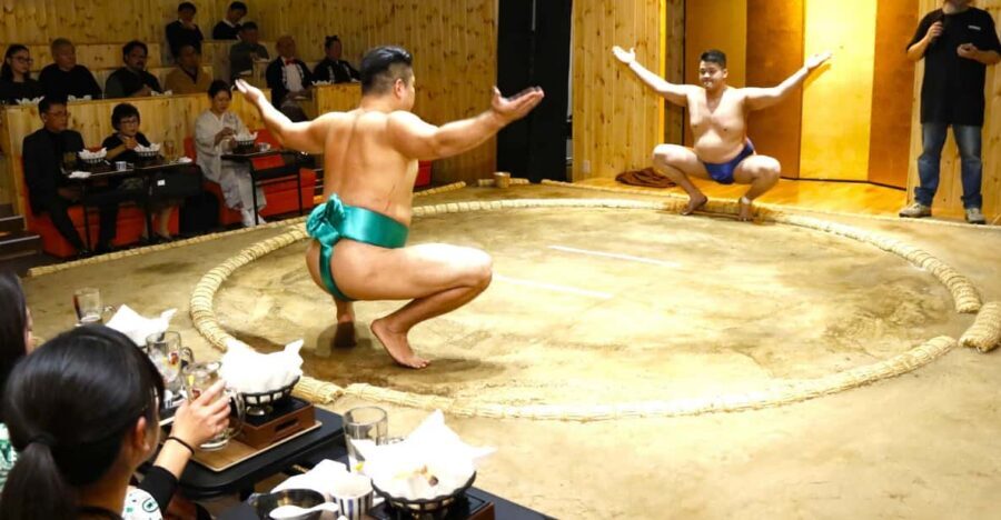 Tokyo: Sumo Show Experience with Chicken Hot Pot and a Photo - The Sumo Challenge: Your Chance to Step Into the Ring