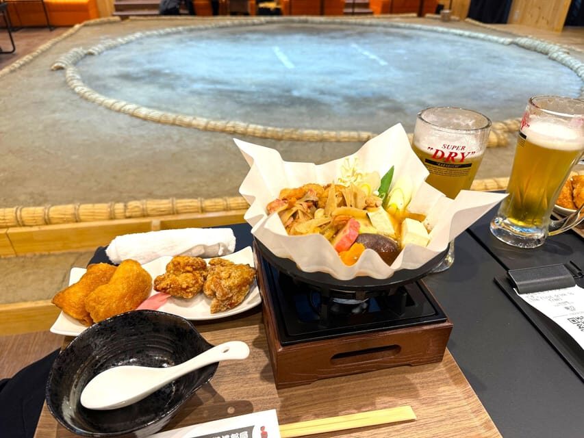 Tokyo: Sumo Show Experience with Chicken Hot Pot and a Photo - Chicken Hot Pot (Chanko-Nabe Style) and the Meal Setup