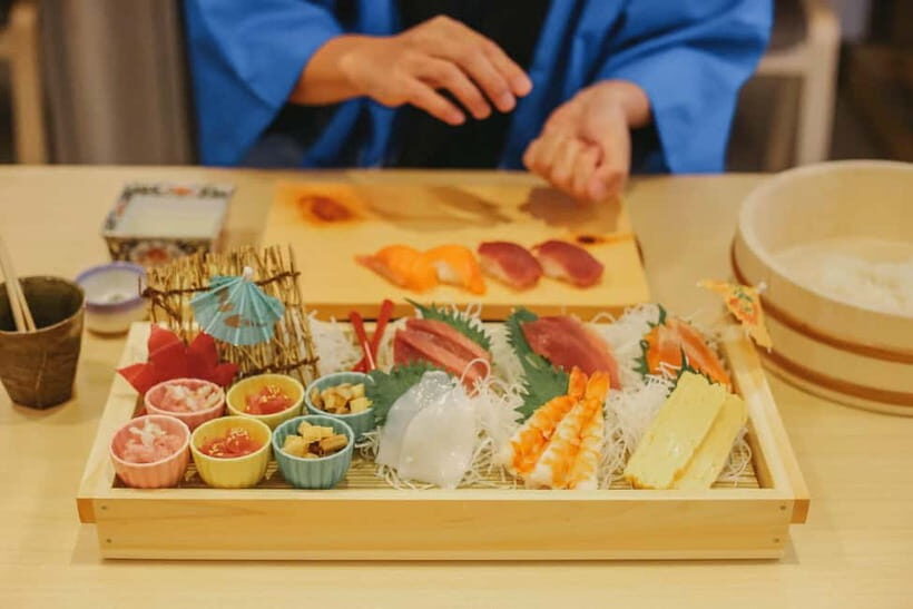 Tokyo: Sushi Making Class in a Happi Coat near a Famous Spot - Your Nigiri Lesson: Tuna and Salmon, Made From Scratch